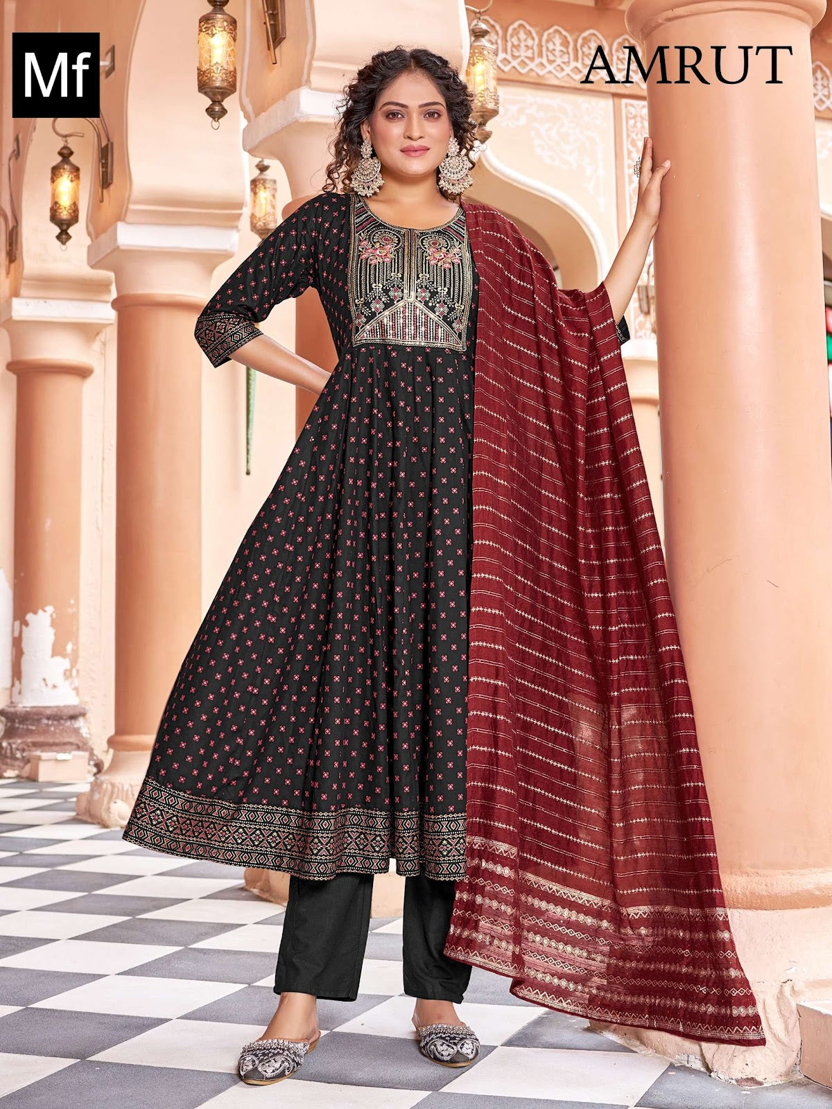 Amrut Mf Rayon 14Kg Readymade Pant Style Suits Wholesale Price