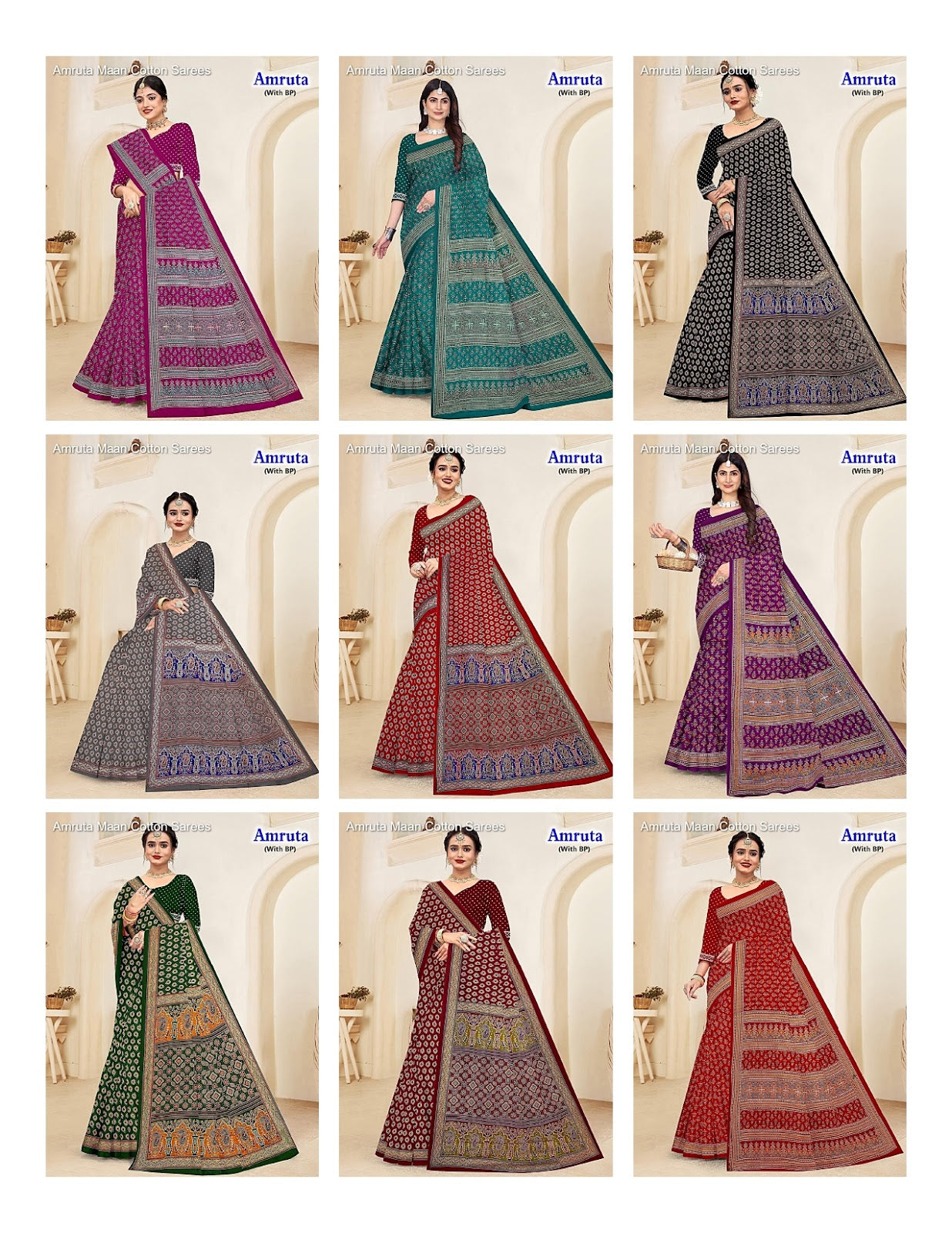 Amruta Maan Cotton Sarees Exporter India
