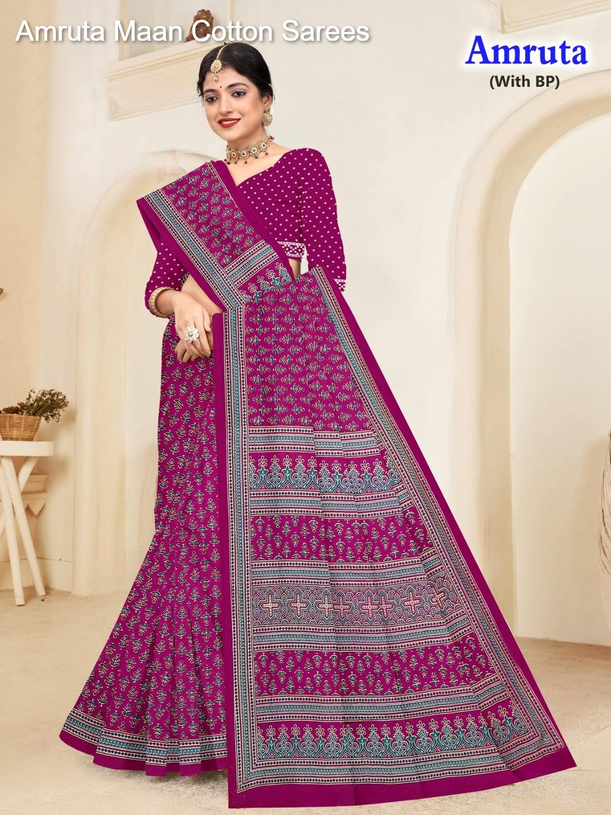 Amruta Maan Cotton Sarees Exporter India