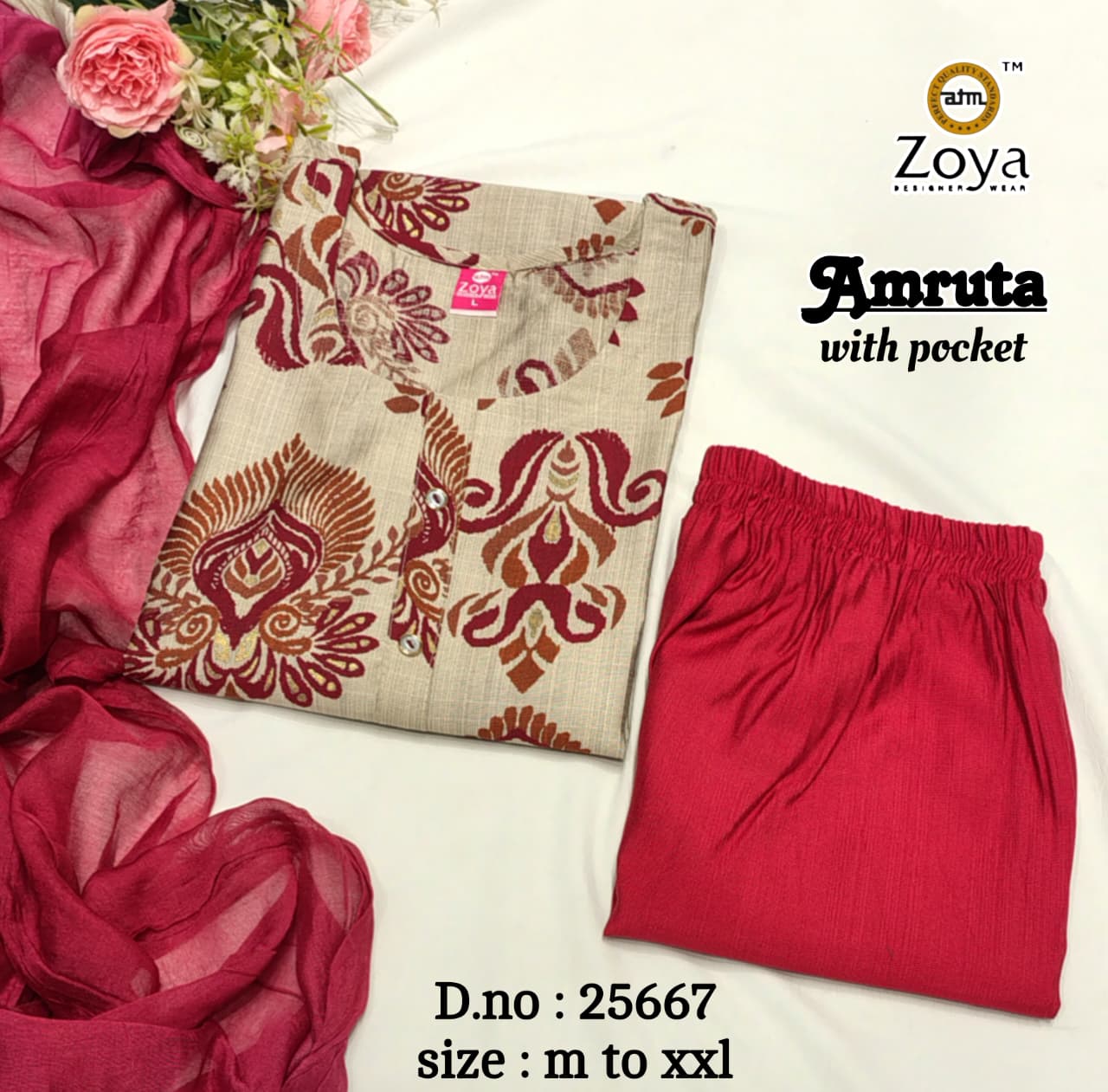 Amruta Zoya Vertican Readymade Pant Style Suits Wholesale Price