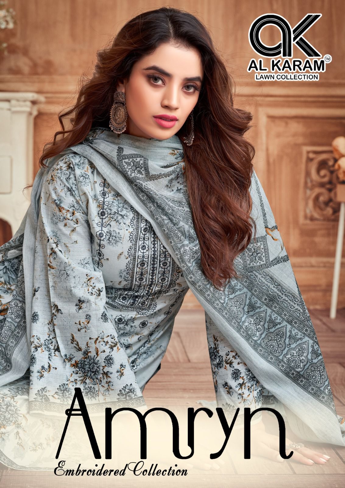 Amryn Al Karam Lawn Karachi Salwar Suits Supplier India