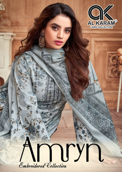 Amryn Al Karam Lawn Karachi Salwar Suits Supplier India