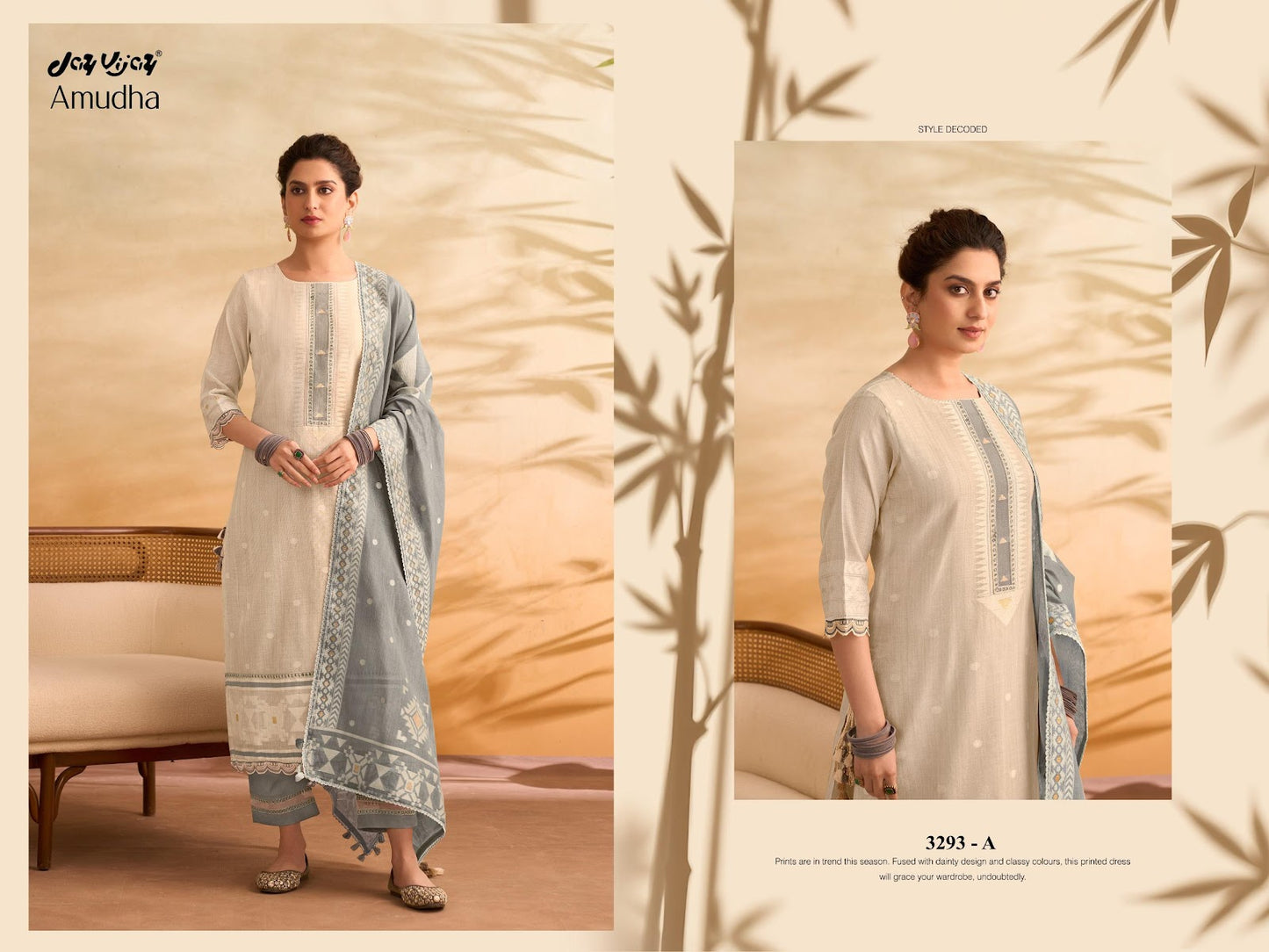 Amudha 3293 Jay Vijay Cotton Pant Style Suits Exporter Ahmedabad
