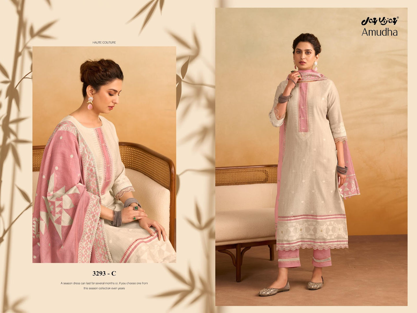 Amudha 3293 Jay Vijay Cotton Pant Style Suits Exporter Ahmedabad