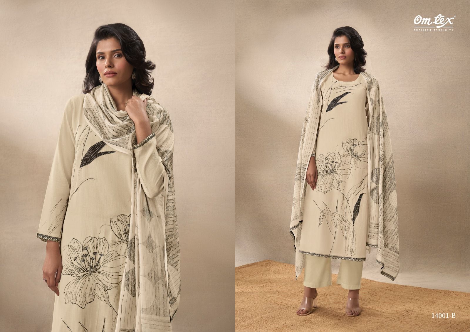 Amudha Omtex Chanderi Silk Pant Style Suits Wholesaler India