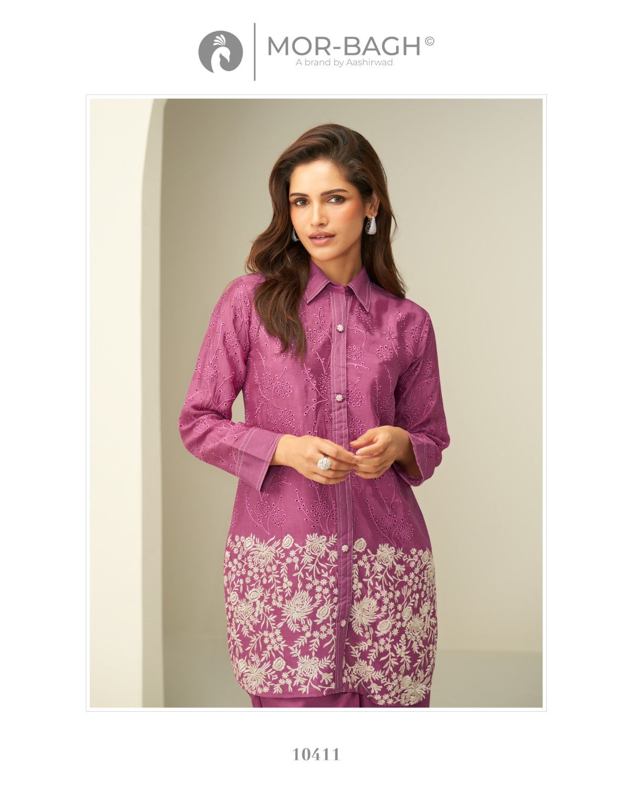 Amulya Aashirwad Mor Bagh Chinon Co Ord Set Exporter India