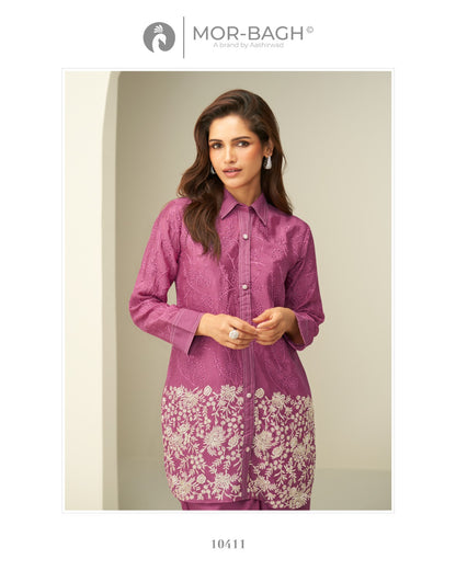 Amulya Aashirwad Mor Bagh Chinon Co Ord Set Exporter India