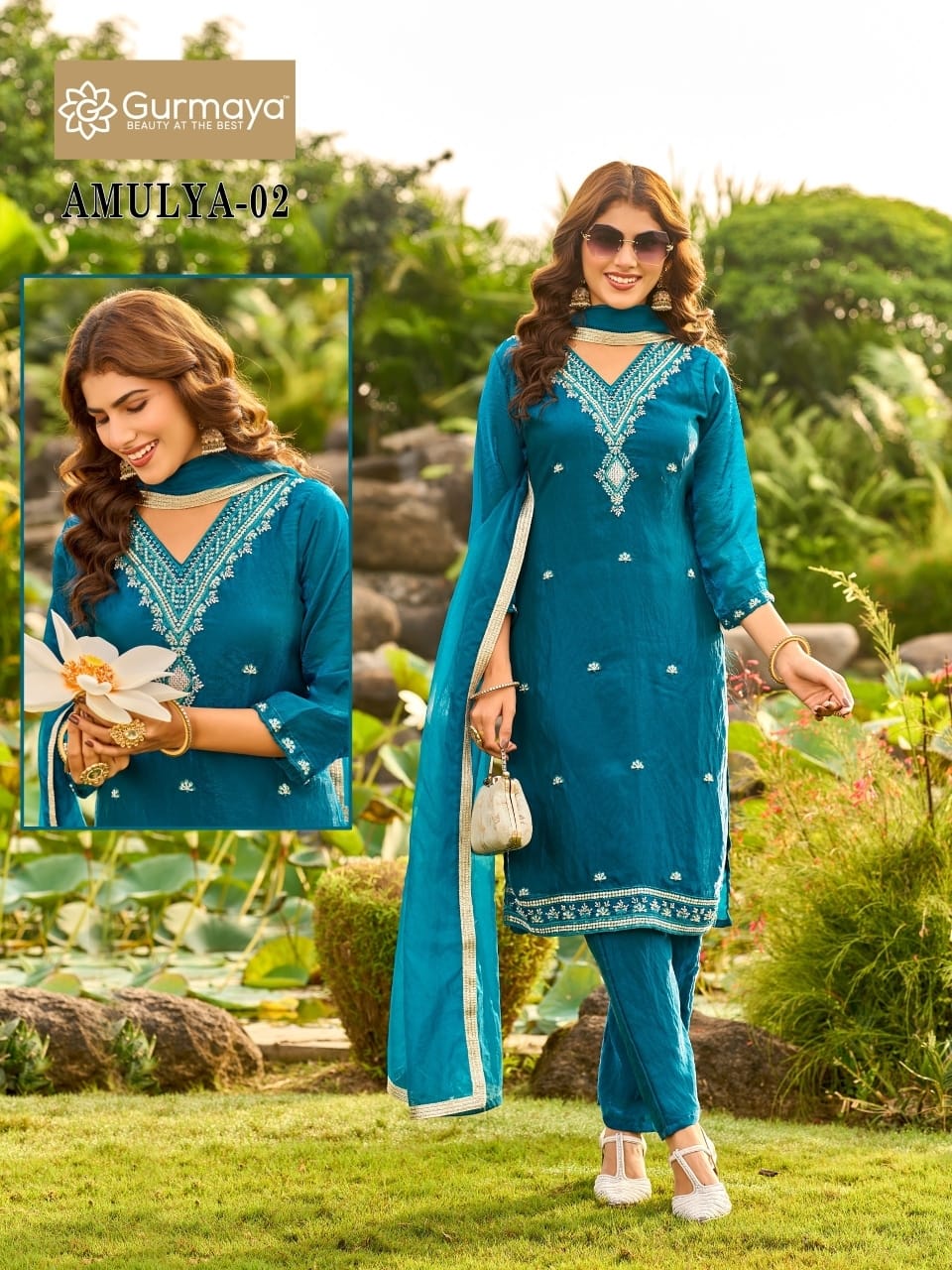 Amulya Prisha Gurmaya Aanchi Readymade Pant Style Suits Exporter India