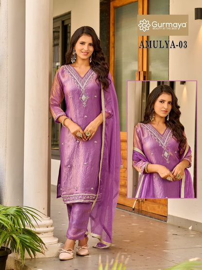 Amulya Prisha Gurmaya Aanchi Readymade Pant Style Suits Exporter India