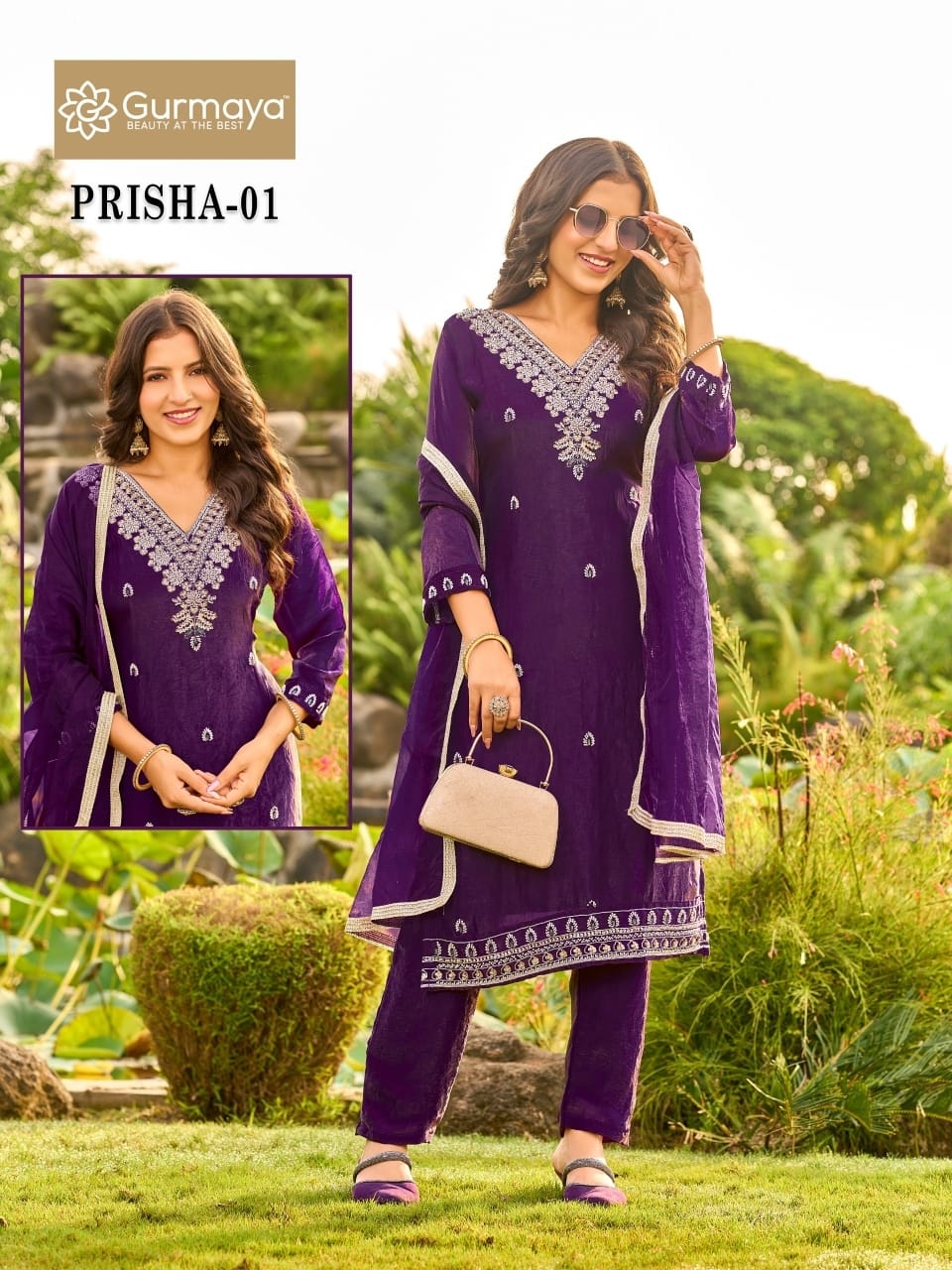 Amulya Prisha Gurmaya Aanchi Readymade Pant Style Suits Exporter India