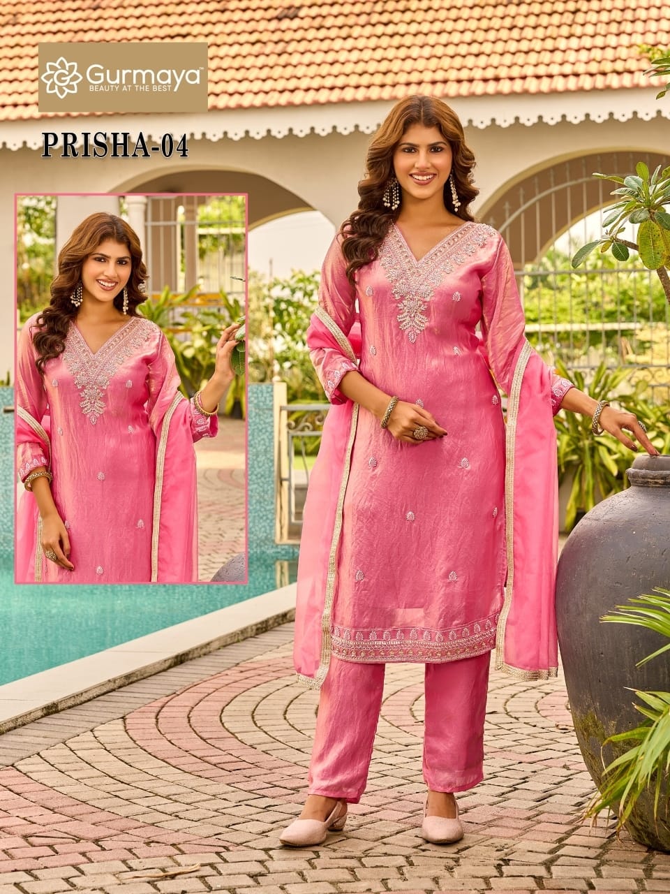 Amulya Prisha Gurmaya Aanchi Readymade Pant Style Suits Exporter India