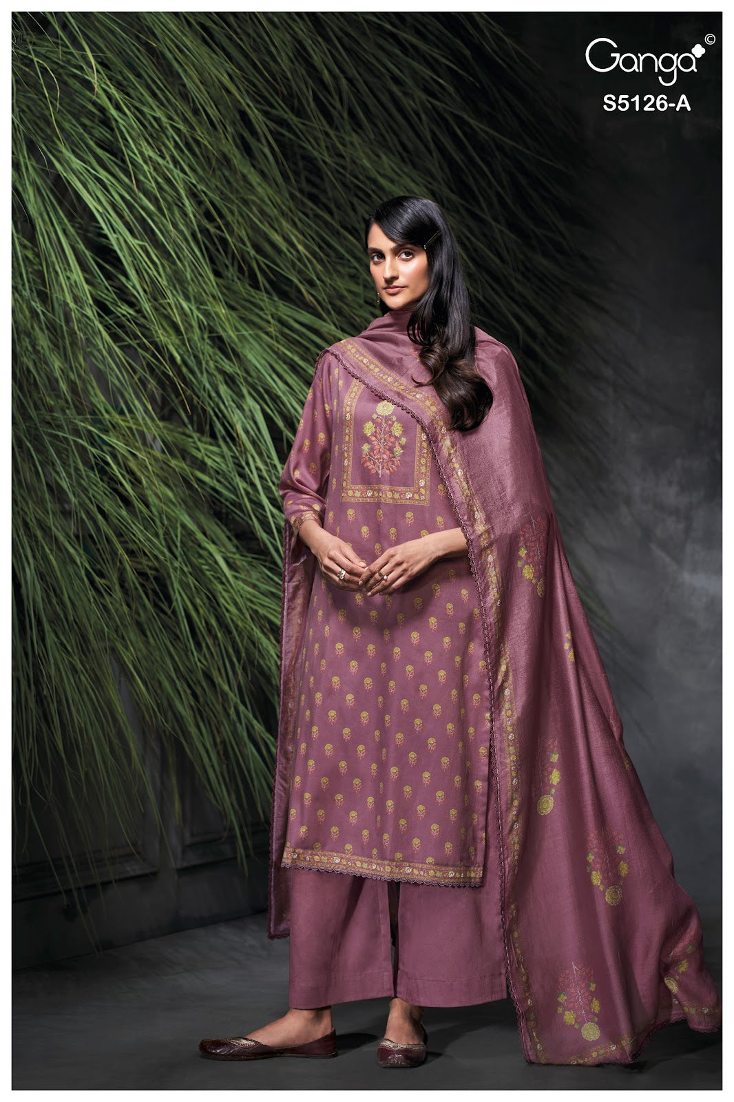 Amyaa S5126 Ganga Cotton Satin Plazzo Style Suits Wholesale Price