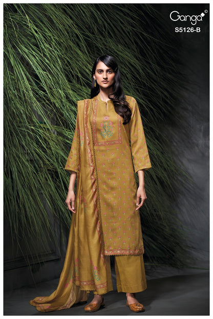 Amyaa S5126 Ganga Cotton Satin Plazzo Style Suits Wholesale Price