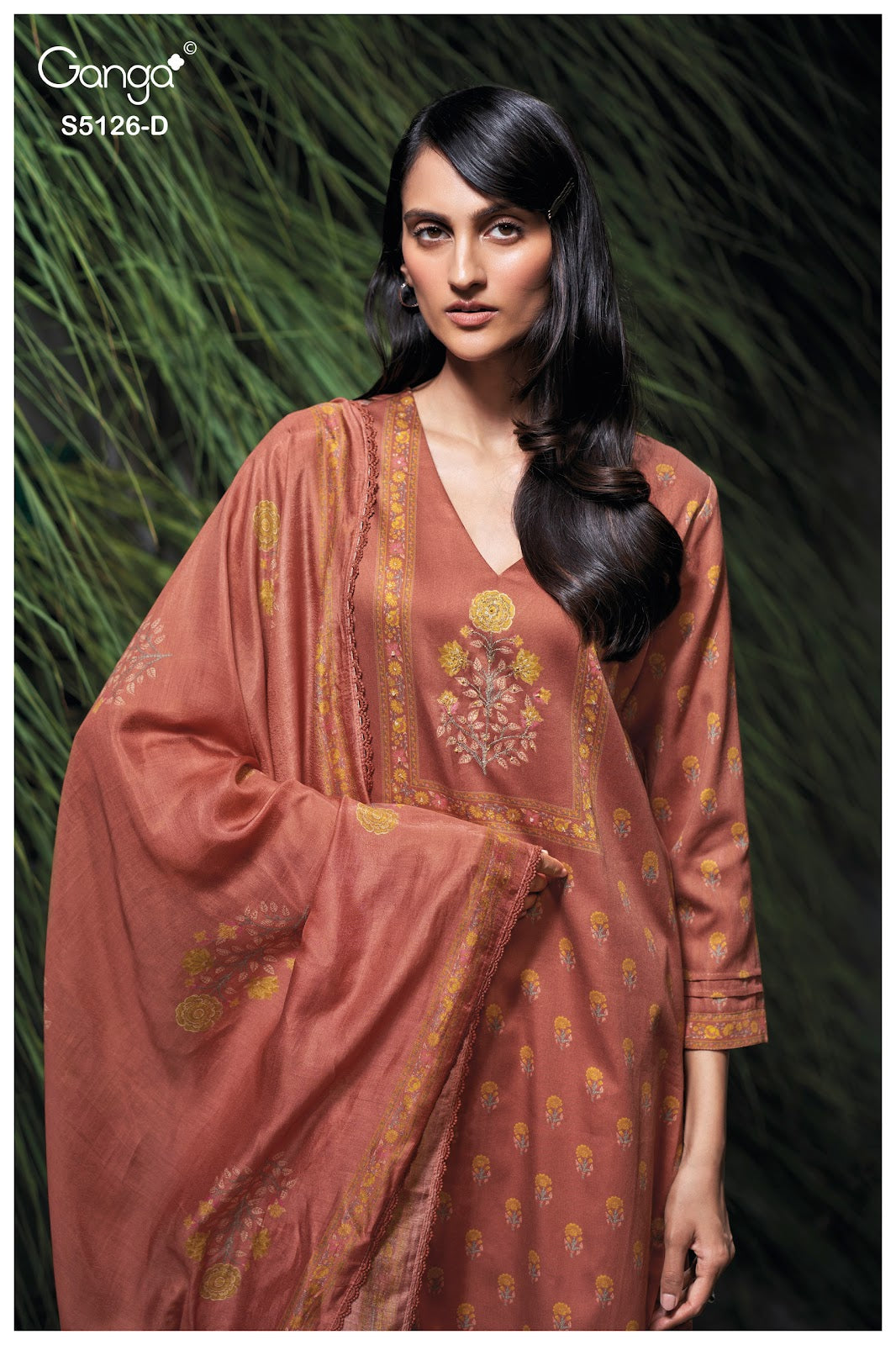 Amyaa S5126 Ganga Cotton Satin Plazzo Style Suits Wholesale Price