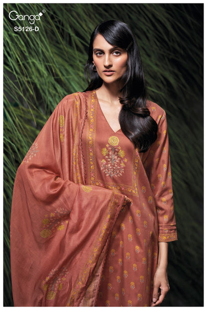 Amyaa S5126 Ganga Cotton Satin Plazzo Style Suits Wholesale Price