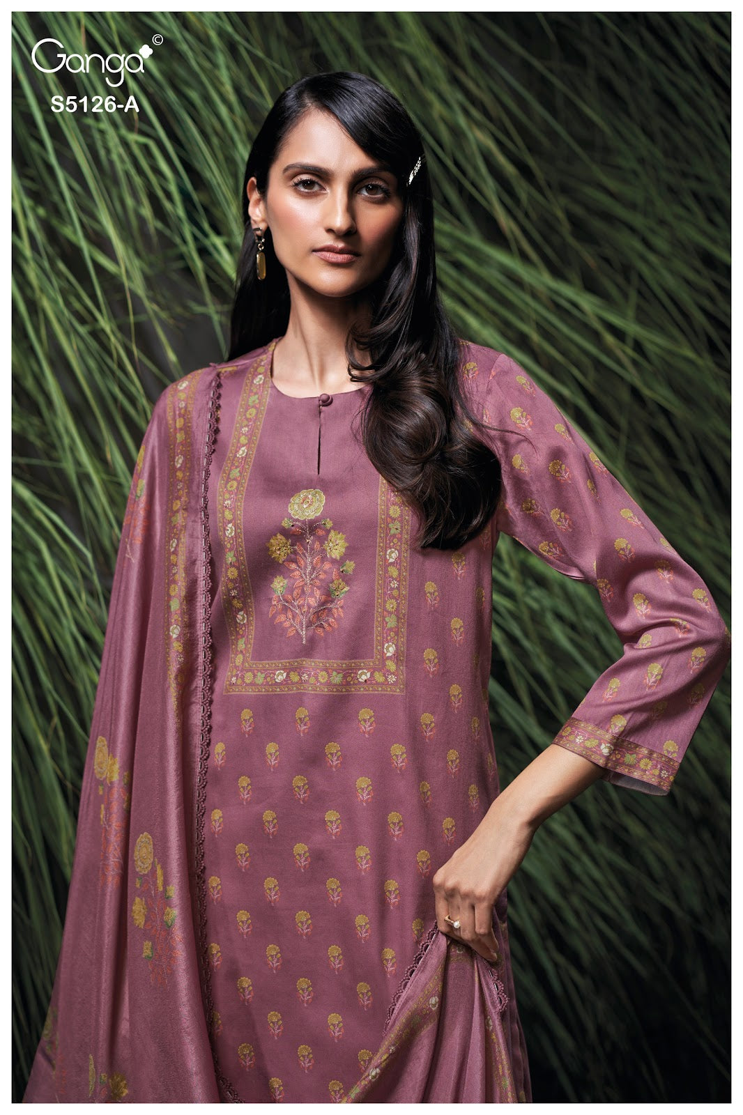 Amyaa S5126 Ganga Cotton Satin Plazzo Style Suits Wholesale Price