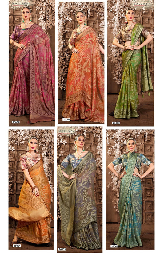 Amyra Vallabhi Prints Brasso Sarees Wholesaler