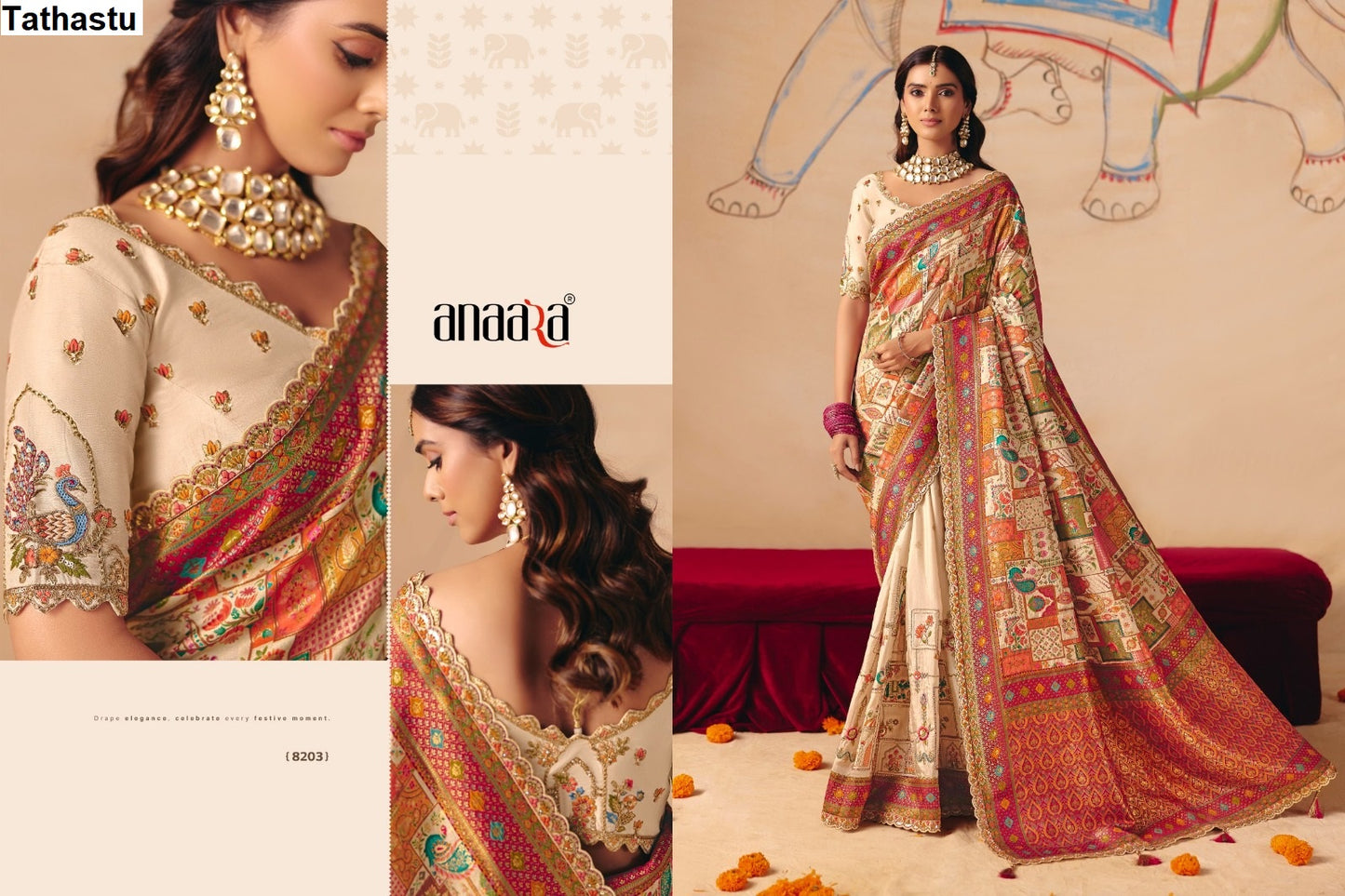 Anaara 8201 To 8212 Tathastu Dola Silk Sarees Exporter