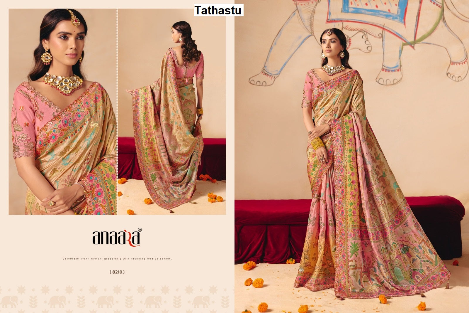 Anaara 8201 To 8212 Tathastu Dola Silk Sarees Exporter