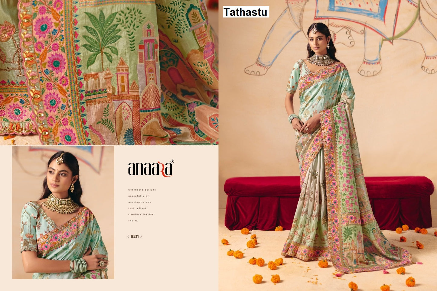 Anaara 8201 To 8212 Tathastu Dola Silk Sarees Exporter