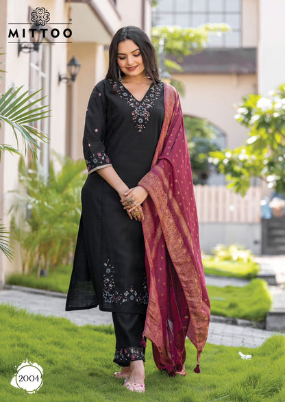 Anaara Mittoo Modal Readymade Pant Style Suits Wholesale Price