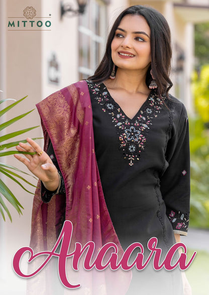 Anaara Mittoo Modal Readymade Pant Style Suits Wholesale Price