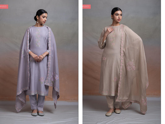Anahat Naariti Mul Chanderi Pant Style Suits Wholesale Price