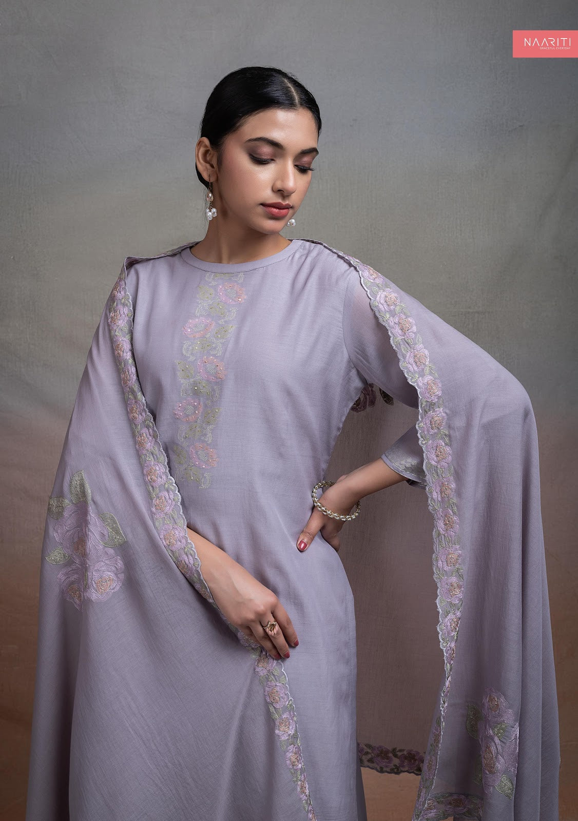 Anahat Naariti Mul Chanderi Pant Style Suits Wholesale Price