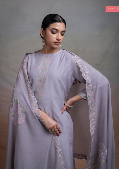 Anahat Naariti Mul Chanderi Pant Style Suits Wholesale Price