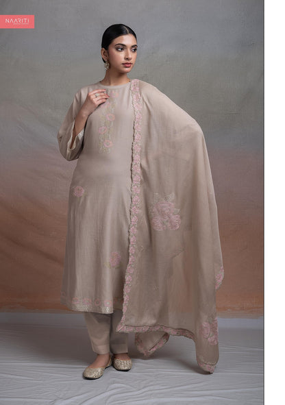 Anahat Naariti Mul Chanderi Pant Style Suits Wholesale Price