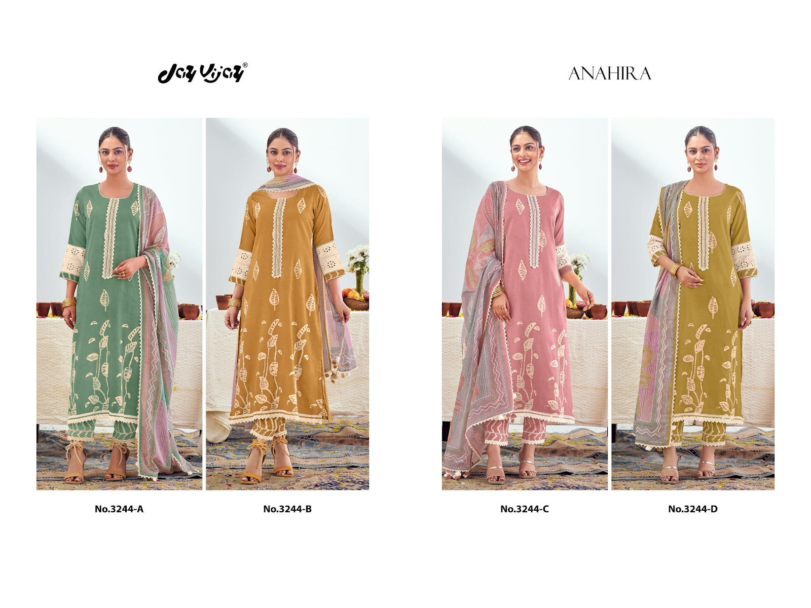 Anahira Jay Vijay Pure Cotton Pant Style Suits Supplier Ahmedabad