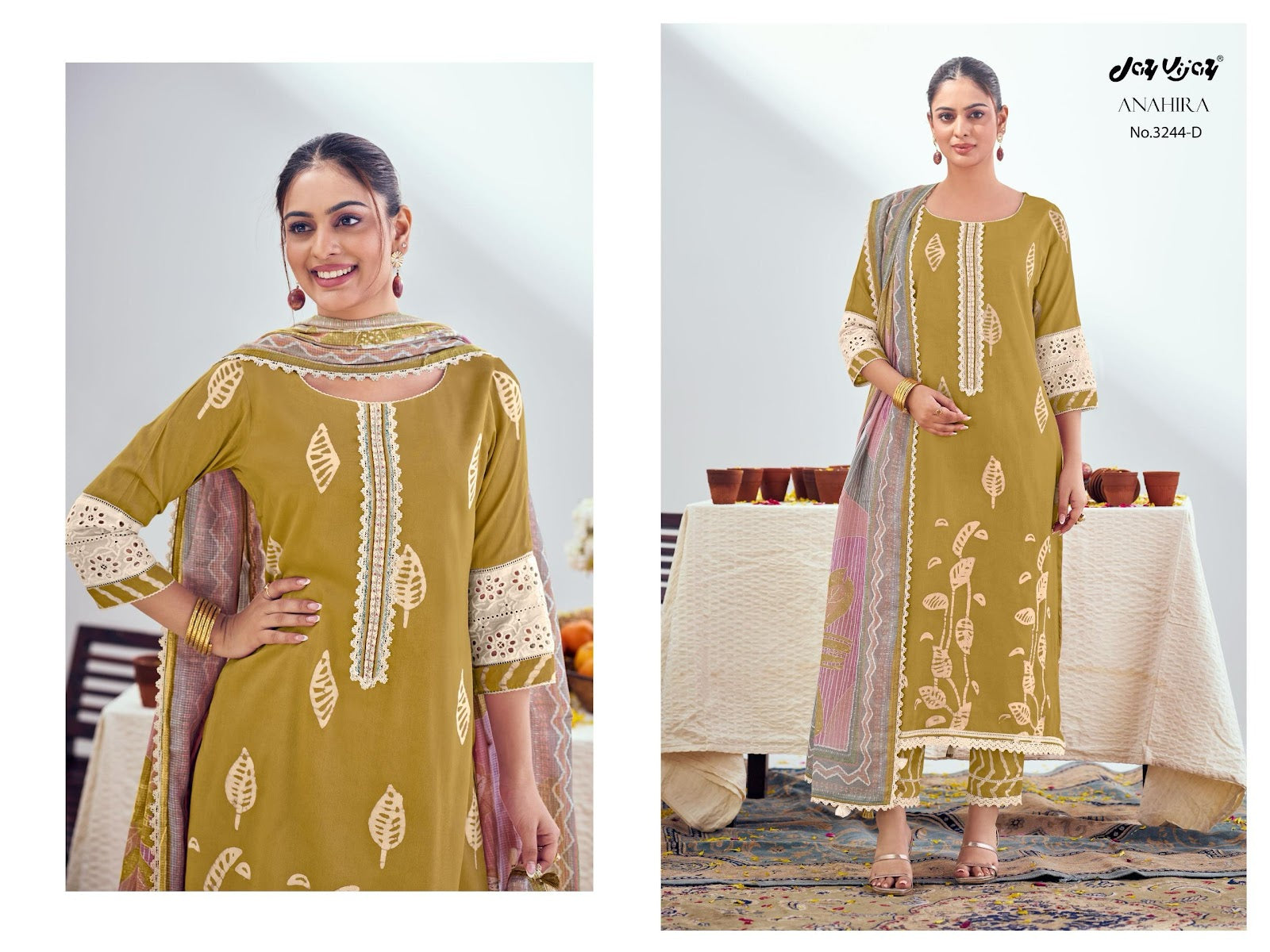 Anahira Jay Vijay Pure Cotton Pant Style Suits Supplier Ahmedabad