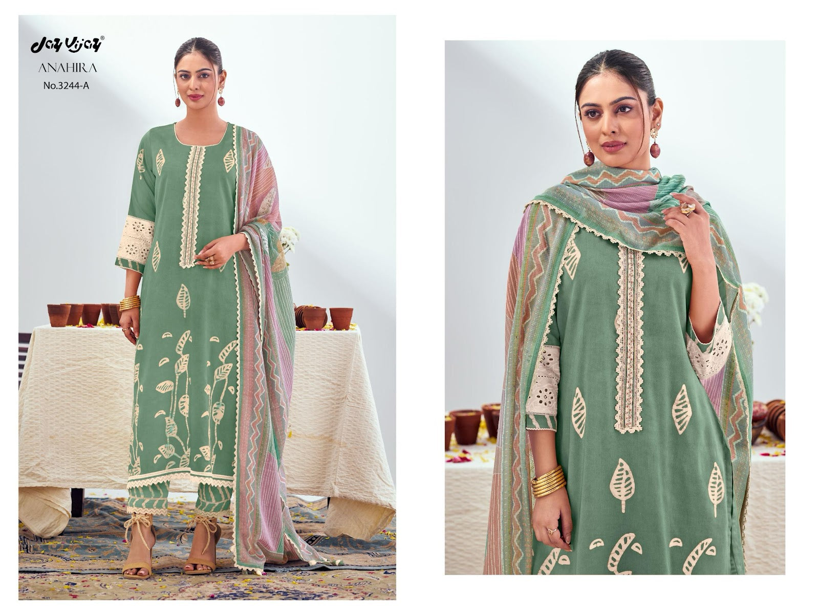 Anahira Jay Vijay Pure Cotton Pant Style Suits Supplier Ahmedabad
