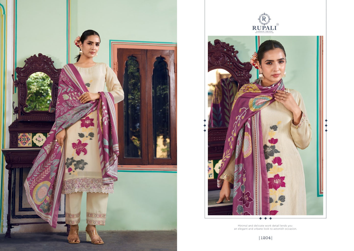 Anahira Rupali Simmer Tissue Pant Style Suits Manufacturer