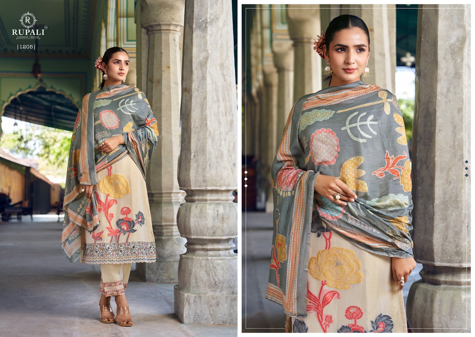 Anahira Rupali Simmer Tissue Pant Style Suits Manufacturer