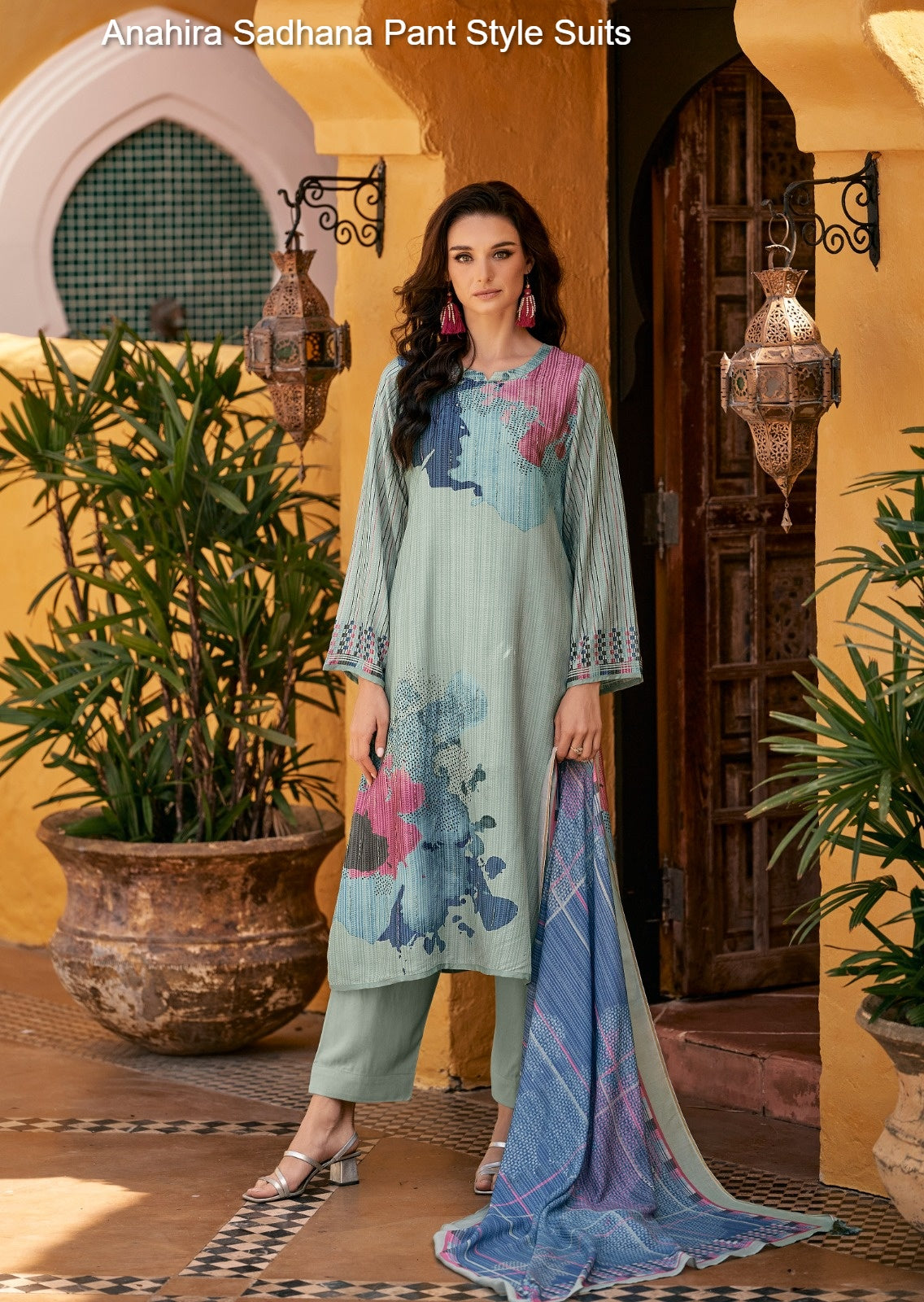 Anahira Sadhana Muslin Silk Pant Style Suits Wholesale Rate