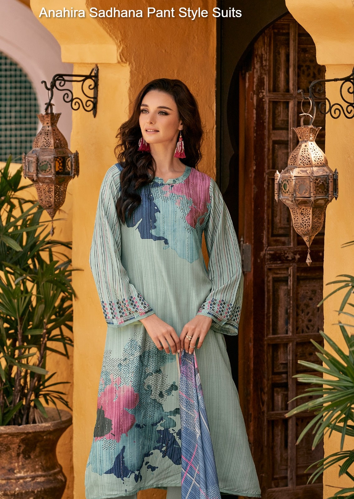 Anahira Sadhana Muslin Silk Pant Style Suits Wholesale Rate