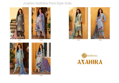 Anahira Sadhana Muslin Silk Pant Style Suits Wholesale Rate
