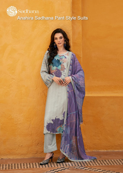 Anahira Sadhana Muslin Silk Pant Style Suits Wholesale Rate