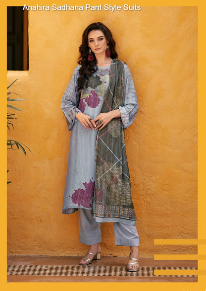 Anahira Sadhana Muslin Silk Pant Style Suits Wholesale Rate