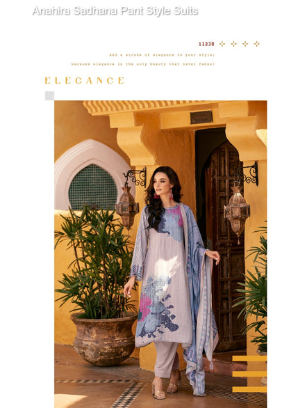 Anahira Sadhana Muslin Silk Pant Style Suits Wholesale Rate