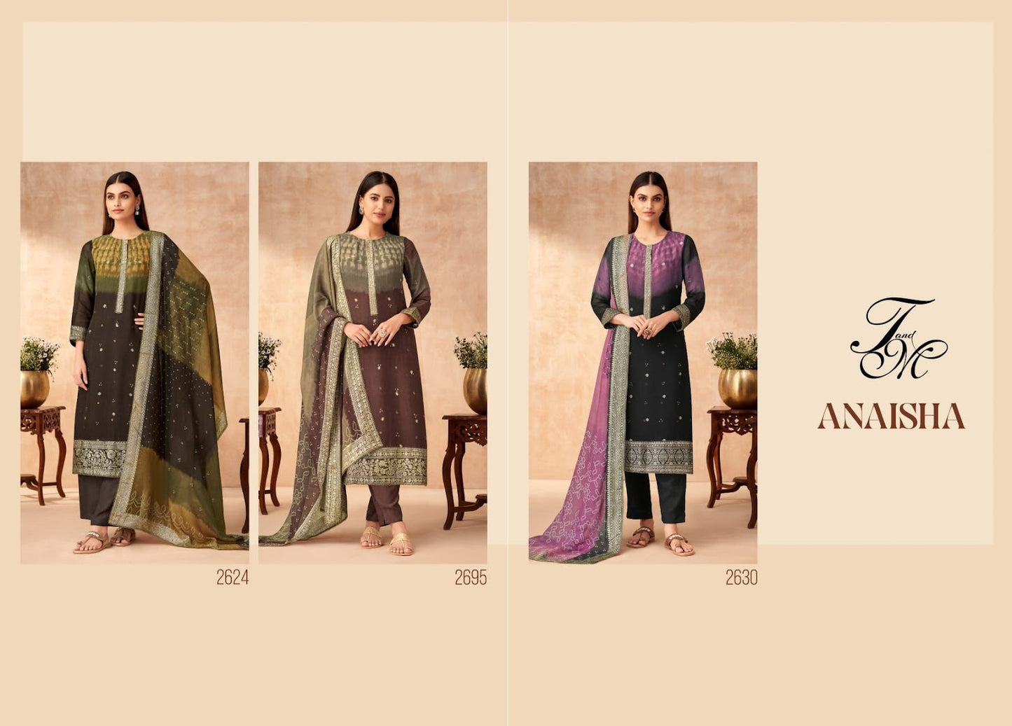 Anaisha Sahiba Tm Pure Organza Pant Style Suits Supplier Ahmedabad