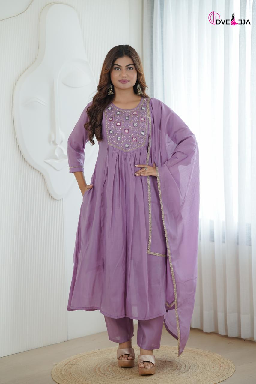 Anamika Series Dveeja Fashion Chanderi Readymade Anarkali Suits Exporter India