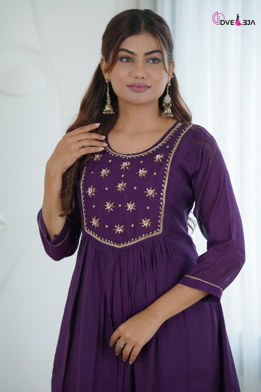 Anamika Series Dveeja Fashion Chanderi Readymade Anarkali Suits Exporter India