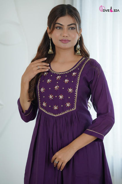 Anamika Series Dveeja Fashion Chanderi Readymade Anarkali Suits Exporter India