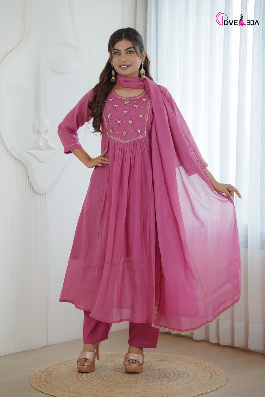 Anamika Series Dveeja Fashion Chanderi Readymade Anarkali Suits Exporter India
