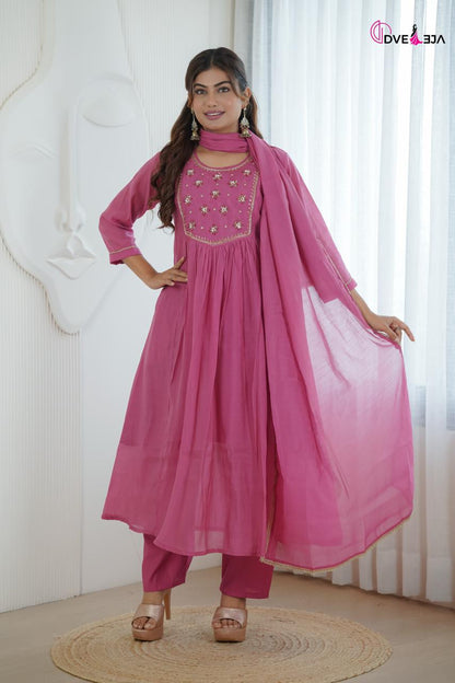 Anamika Series Dveeja Fashion Chanderi Readymade Anarkali Suits Exporter India