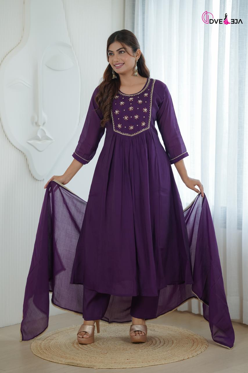 Anamika Series Dveeja Fashion Chanderi Readymade Anarkali Suits Exporter India