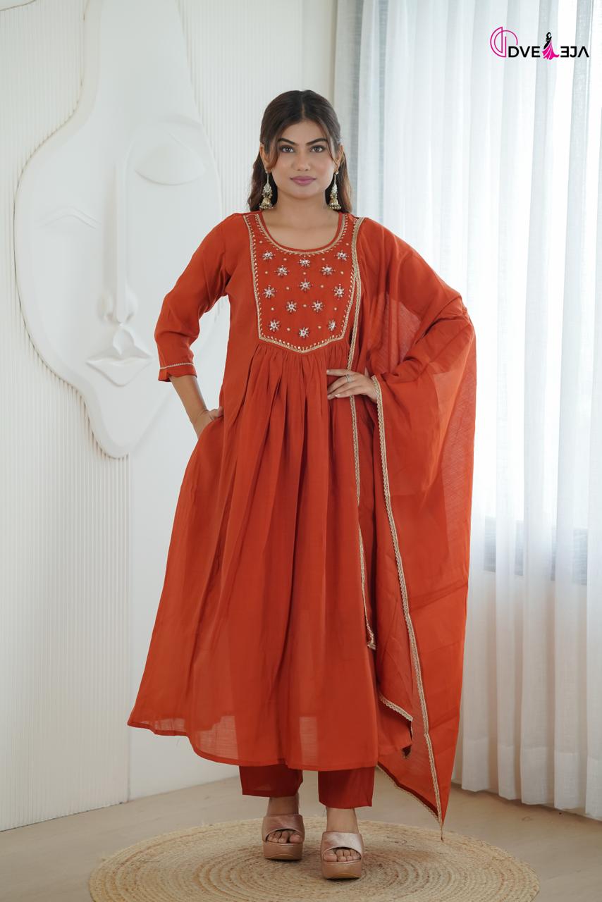 Anamika Series Dveeja Fashion Chanderi Readymade Anarkali Suits Exporter India