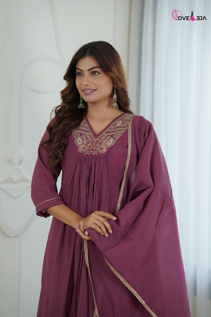 Anamika Series Dveeja Fashion Chanderi Readymade Anarkali Suits Exporter India